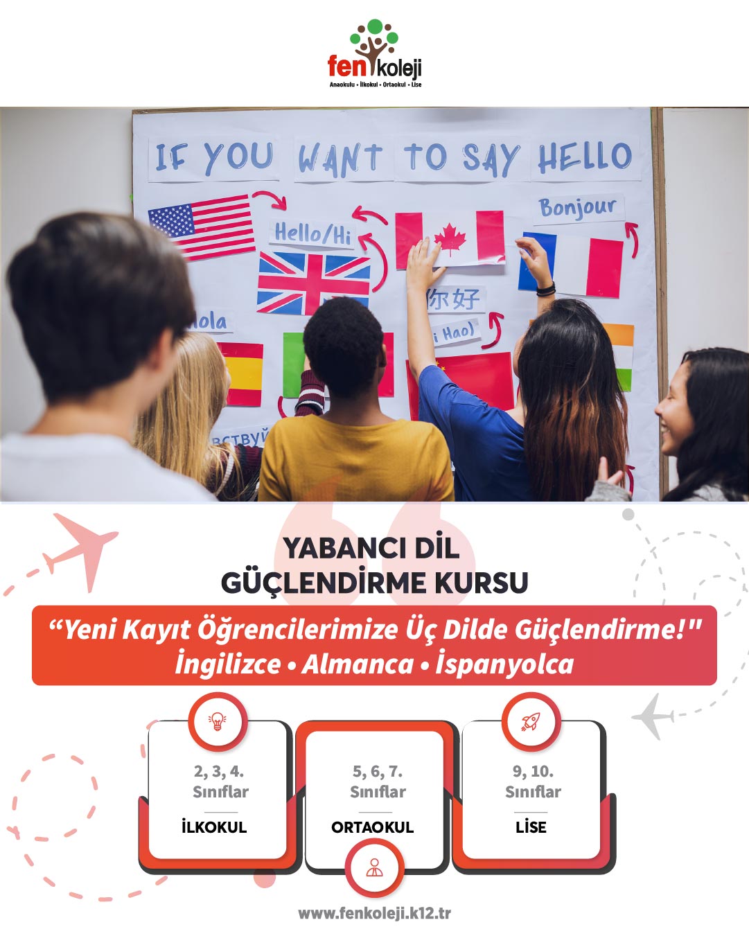 26 Ağustos’ta İngilizce ve İkinci Yabancı Dil  (İspanyolca/Almanca) Kursu Başlıyor!